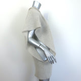 Authentic Loewe open-side oversize sweater in pearl grey mohair-blend, pre-owned gently worn luxury knit