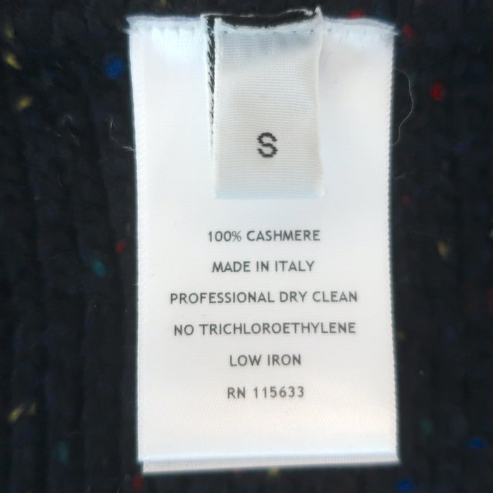 Gabriela Hearst Eden Speckled Cashmere Knit Midi Skirt Navy/Multi Size Small