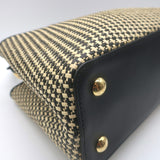 Louis Vuitton Limited Edition Capucines MM Woven Raffia Bag Beige/Black