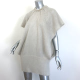 Loewe open-side oversize mohair-blend sweater in pearl grey, authentic pre-owned luxury knit
