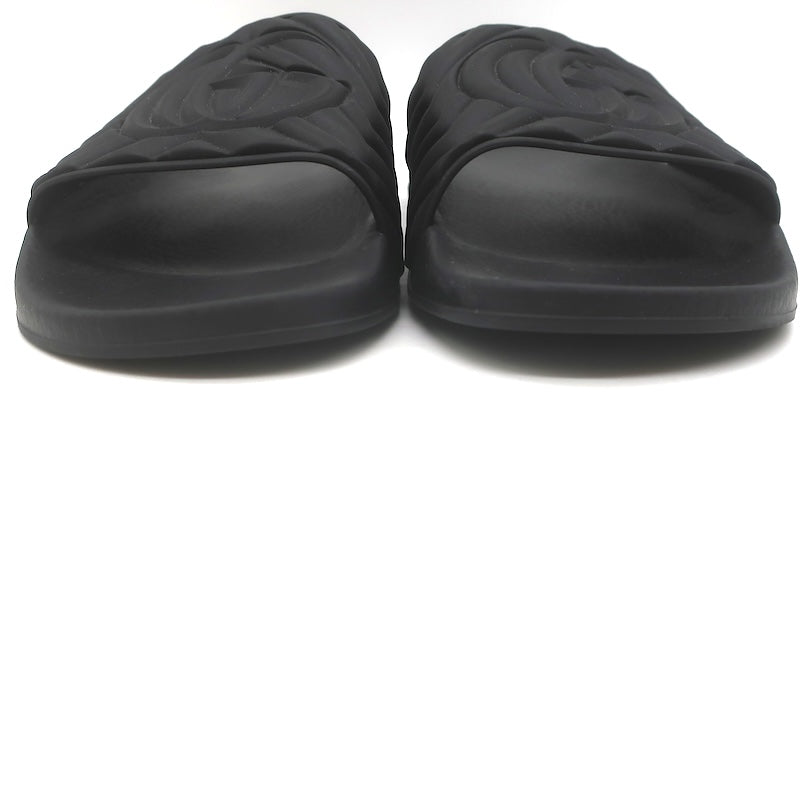 Gucci Pursuit GG Matelasse Pool Slide Sandals Black Size 39 NEW