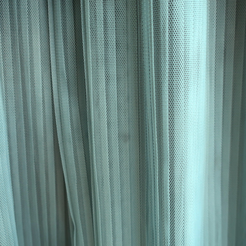 Burberry Pleated Tulle Sleeveless Maxi Dress Seafoam Size US 6