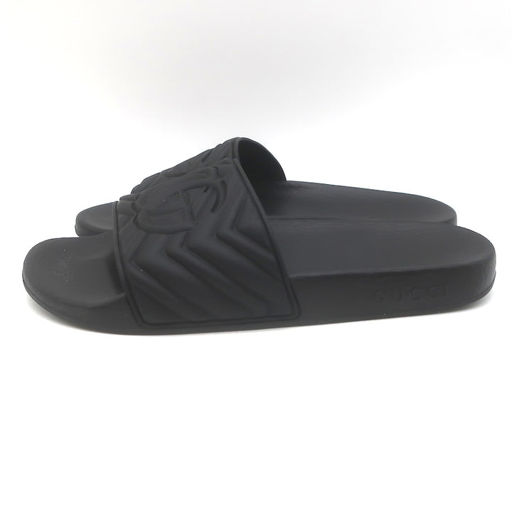 Gucci Pursuit GG Matelasse Pool Slide Sandals Black Size 39 NEW