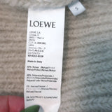 Authentic Loewe open-side oversize mohair-blend sweater in pearl grey, pre-owned gently worn luxury knit, Size Small