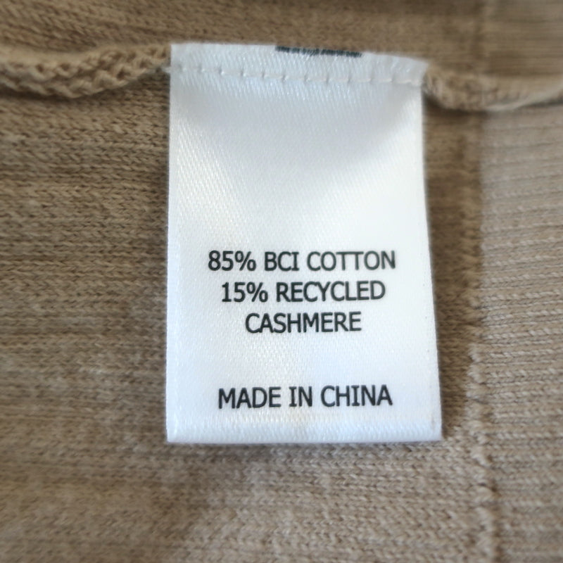 La Ligne Molly Cardigan Beige Ribbed Cotton-Cashmere Size Small