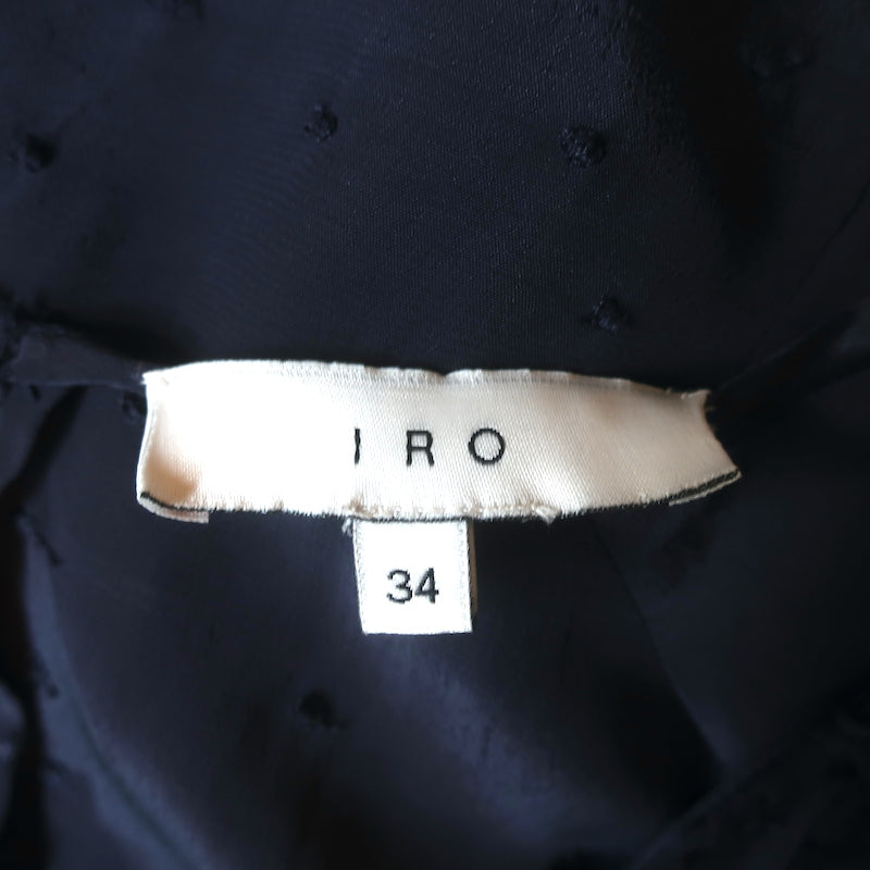 IRO Austin Romper Navy Embroidered Viscose Size 34