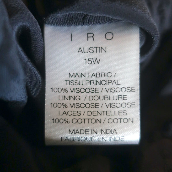 IRO Austin Romper Navy Embroidered Viscose Size 34