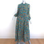 Diane von Furstenberg Tiered Maxi Dress Nea Garden Print Cotton-Silk Size Small