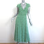 Reformation Gwenyth Midi Wrap Dress Green Floral Print Crepe Size Medium