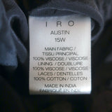 IRO Austin Romper Navy Embroidered Viscose Size 34