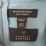 Burberry Pleated Tulle Sleeveless Maxi Dress Seafoam Size US 6