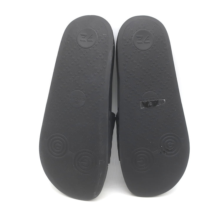 Gucci Pursuit GG Matelasse Pool Slide Sandals Black Size 39 NEW