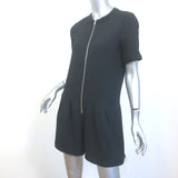 Athe Vanessa Bruno Zip-Front Romper Black Size 36 NEW