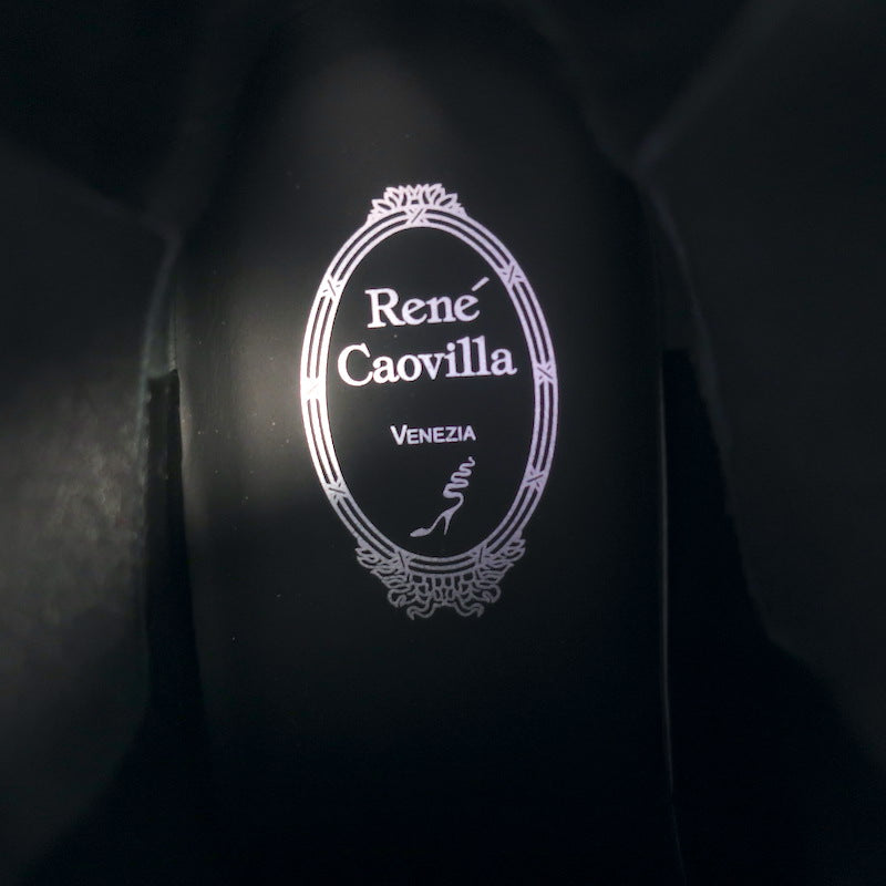 Rene Caovilla Crystal-Embellished Chelsea Boots Black Leather Size 39