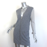 Givenchy cashmere colorblock zip-up cardigan, gray, size XS — authentic pre-owned luxury, gently worn