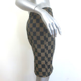 Vintage Fendi Checkerboard Zucca Pencil Skirt Brown Size 44