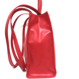 TELFAR Medium Shopping Bag Red Faux Leather Crossbody