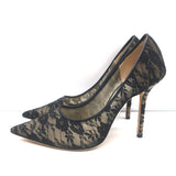 Jimmy Choo Love 100 Lace Pumps Black Size 37 Pointed Toe Heels