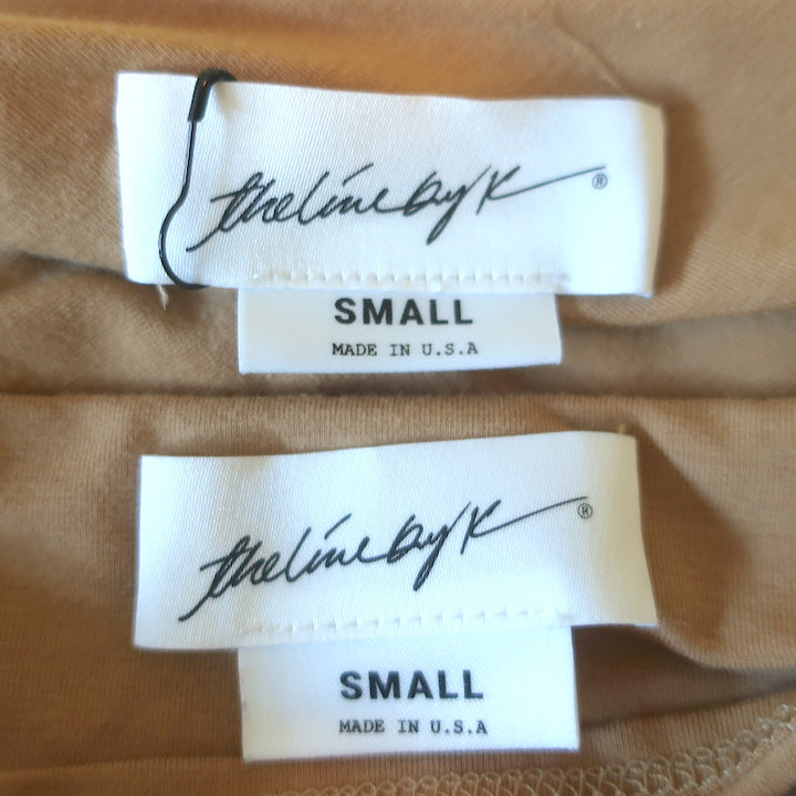 The Line by K Twist Tank Top &amp; Midi Skirt Set Camel Stretch Jersey Size Small