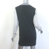 Givenchy colorblock cashmere zip-up cardigan in gray, authentic pre-owned, gently worn luxury piece (XS)