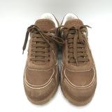 Prada Trail Low Top Sneakers Brown Faded Suede Size 39