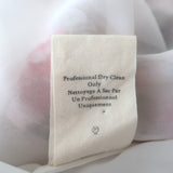 LoveShackFancy Tiered Mini Dress White/Pink Rose Print Chiffon Size Medium