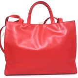 TELFAR Medium Shopping Bag Red Faux Leather Crossbody