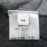 Givenchy gray colorblock cashmere zip-up cardigan, size XS — authentic pre-owned, gently worn luxury knitwear