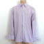 Isaia French Cuff Dress Shirt Light Purple Checked Cotton Size 42 - 16 1/2