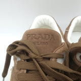 Prada Trail Low Top Sneakers Brown Faded Suede Size 39
