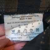 Vintage Fendi Checkerboard Zucca Pencil Skirt Brown Size 44