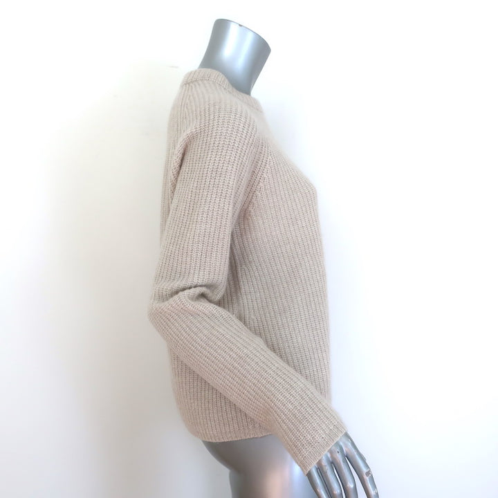 Jenni Kayne Cashmere Fisherman Sweater Oatmeal Size Medium