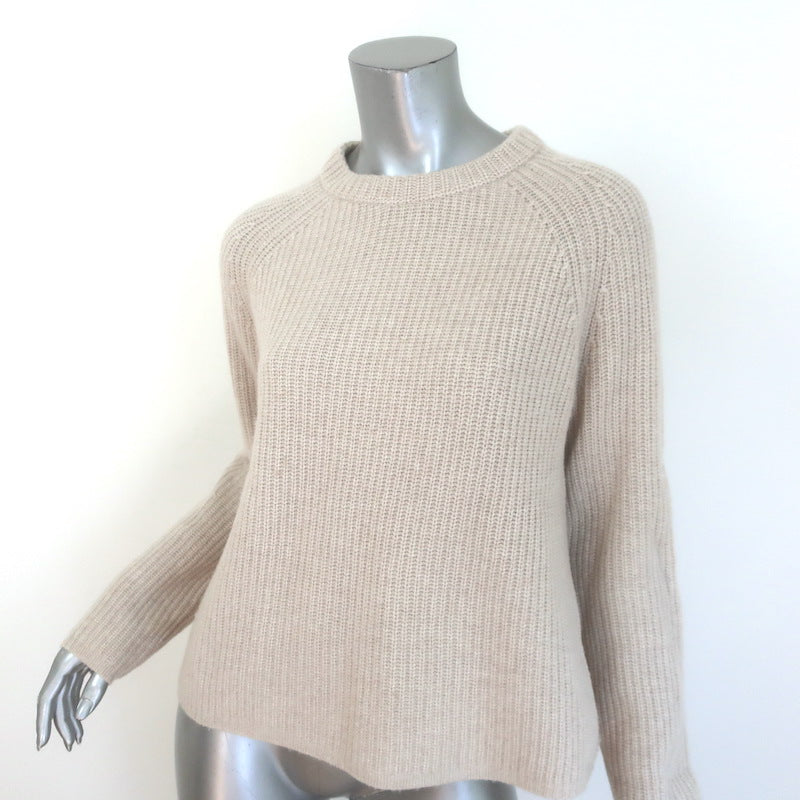 Jenni Kayne Cashmere Fisherman Sweater Oatmeal Size Medium