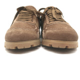 Prada Trail Low Top Sneakers Brown Faded Suede Size 39