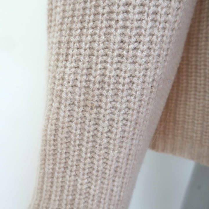 Jenni Kayne Cashmere Fisherman Sweater Oatmeal Size Medium