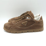 Prada Trail Low Top Sneakers Brown Faded Suede Size 39