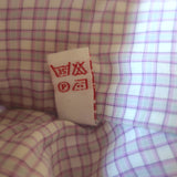 Isaia French Cuff Dress Shirt Light Purple Checked Cotton Size 42 - 16 1/2