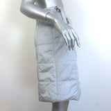 Chanel Identification 00A Quilted Puffer Skirt Gray Size 42