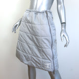 Chanel Identification 00A Quilted Puffer Skirt Gray Size 42