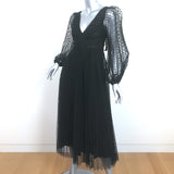 Zimmermann Lucky Pleated Ballet Dress Black Polka Dot Tulle Size 1 NEW