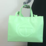 TELFAR Medium Shopping Bag Double Mint Faux Leather Crossbody