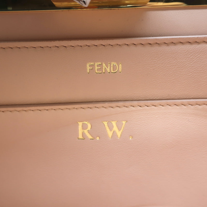Fendi Peekaboo ISeeU Medium Top Handle Bag Beige Leather Crossbody