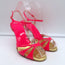 Christian Louboutin Noeudette Sandals Neon Pink Patent Leather Size 36.5