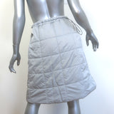 Chanel Identification 00A Quilted Puffer Skirt Gray Size 42