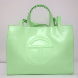 TELFAR Medium Shopping Bag Double Mint Faux Leather Crossbody