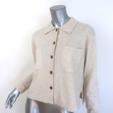McCulley's Cashmere Fringe Cardigan Oatmeal Size Small