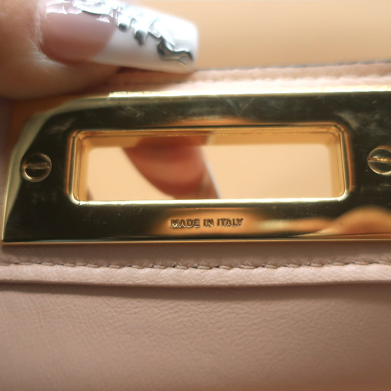 Fendi Peekaboo ISeeU Medium Top Handle Bag Beige Leather Crossbody