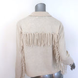 McCulley's Cashmere Fringe Cardigan Oatmeal Size Small