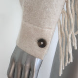 McCulley's Cashmere Fringe Cardigan Oatmeal Size Small