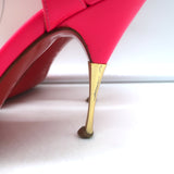 Christian Louboutin Noeudette Sandals Neon Pink Patent Leather Size 36.5